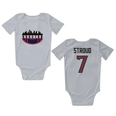 White Houston Texans C.J. Stroud   Newborn & Infant Bodysuit