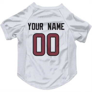 White Houston Texans Custom    Dog & Cat Pet Jersey