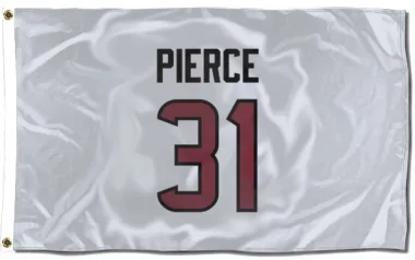 White Houston Texans Dameon Pierce   Flag (3 X 5)