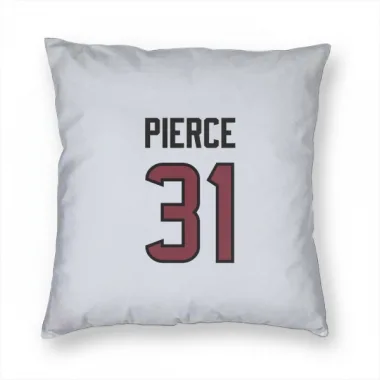 White Houston Texans Dameon Pierce   Pillow Cover (18 X 18)