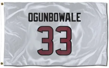 White Houston Texans Dare Ogunbowale   Flag (3 X 5)