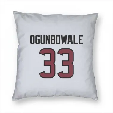 White Houston Texans Dare Ogunbowale   Pillow Cover (18 X 18)