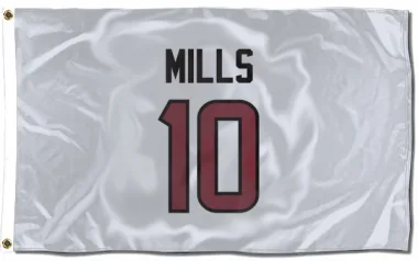 White Houston Texans Davis Mills   Flag (3 X 5)