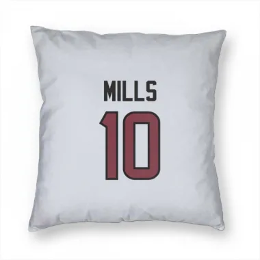 White Houston Texans Davis Mills   Pillow Cover (18 X 18)