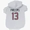 White Houston Texans Del'Shawn Phillips   Dog & Cat Pet Hoodie