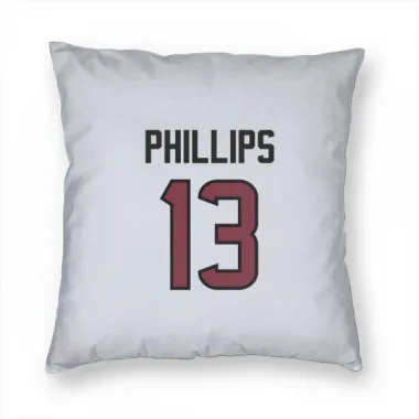 White Houston Texans Del'Shawn Phillips   Pillow Cover (18 X 18)