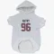 White Houston Texans Denico Autry   Dog & Cat Pet Hoodie