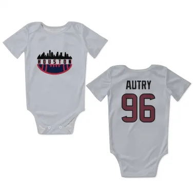 White Houston Texans Denico Autry   Newborn & Infant Bodysuit