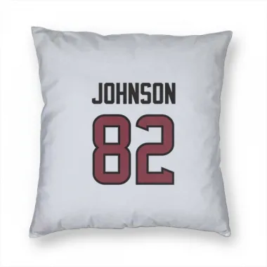 White Houston Texans Diontae Johnson   Pillow Cover (18 X 18)