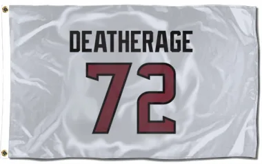 White Houston Texans Dylan Deatherage   Flag (3 X 5)