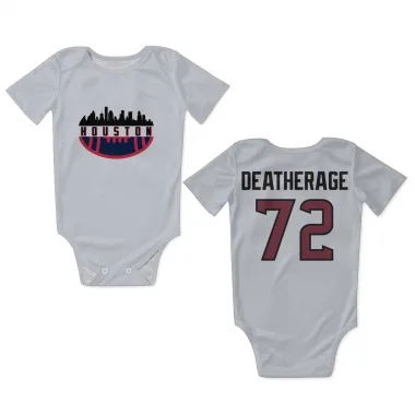 White Houston Texans Dylan Deatherage   Newborn & Infant Bodysuit