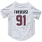 White Houston Texans Folorunso Fatukasi   Dog & Cat Pet Jersey