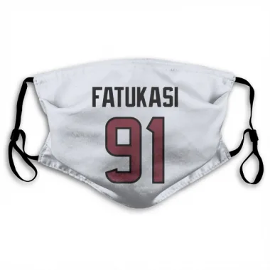 White Houston Texans Folorunso Fatukasi   Face Mask