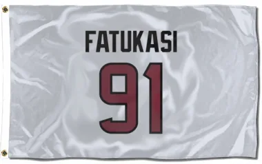 White Houston Texans Folorunso Fatukasi   Flag (3 X 5)