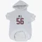 White Houston Texans Jamal Hill   Dog & Cat Pet Hoodie