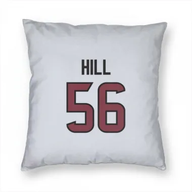 White Houston Texans Jamal Hill   Pillow Cover (18 X 18)