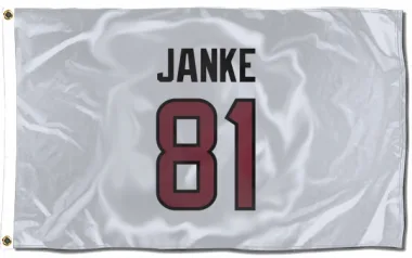 White Houston Texans Jaxon Janke   Flag (3 X 5)