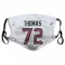 White Houston Texans Jaylon Thomas   Face Mask