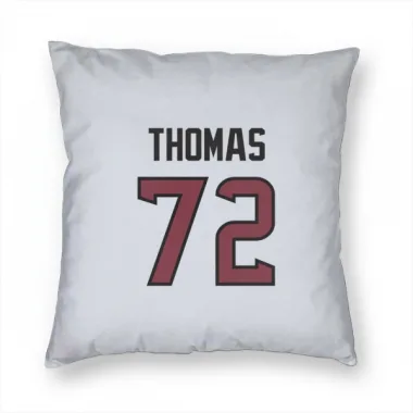 White Houston Texans Jaylon Thomas   Pillow Cover (18 X 18)