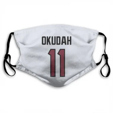 White Houston Texans Jeff Okudah   Face Mask