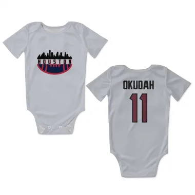 White Houston Texans Jeff Okudah   Newborn & Infant Bodysuit