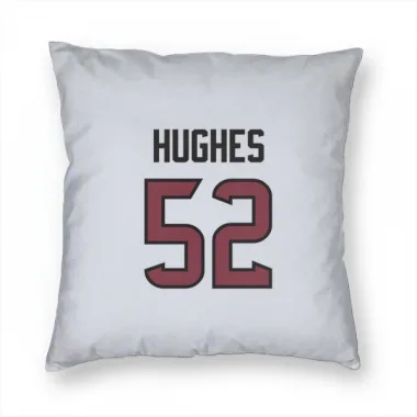 White Houston Texans Jerry Hughes   Pillow Cover (18 X 18)