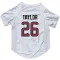 White Houston Texans J.J. Taylor   Dog & Cat Pet Jersey