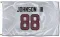 White Houston Texans Johnny Johnson III   Flag (3 X 5)