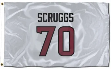 White Houston Texans Juice Scruggs   Flag (3 X 5)