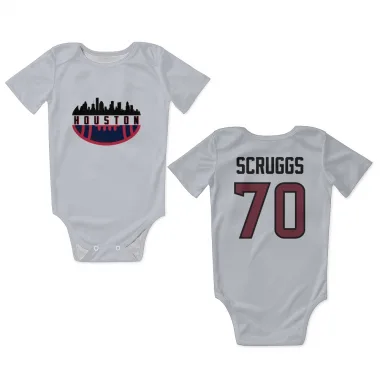 White Houston Texans Juice Scruggs   Newborn & Infant Bodysuit