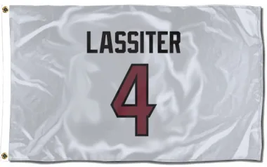 White Houston Texans Kamari Lassiter   Flag (3 X 5)