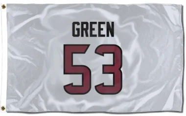 White Houston Texans Kendrick Green   Flag (3 X 5)