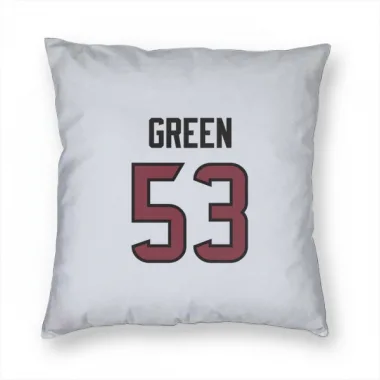 White Houston Texans Kendrick Green   Pillow Cover (18 X 18)