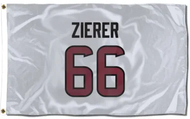 White Houston Texans Kilian Zierer   Flag (3 X 5)