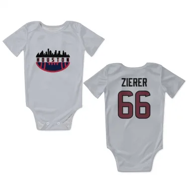 White Houston Texans Kilian Zierer   Newborn & Infant Bodysuit