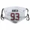 White Houston Texans Kurt Hinish   Face Mask