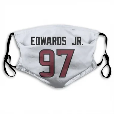 White Houston Texans Mario Edwards Jr.   Face Mask