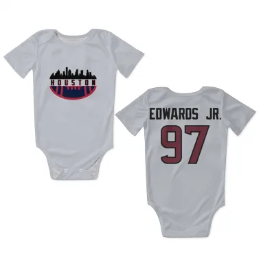 White Houston Texans Mario Edwards Jr.   Newborn & Infant Bodysuit