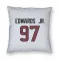 White Houston Texans Mario Edwards Jr.   Pillow Cover (18 X 18)