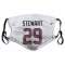 White Houston Texans M.J. Stewart   Face Mask