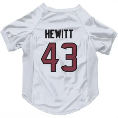 White Houston Texans Neville Hewitt   Dog & Cat Pet Jersey