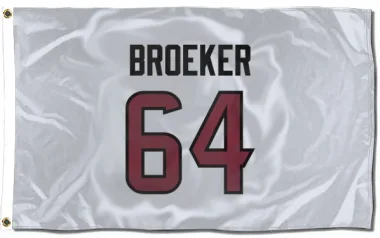 White Houston Texans Nick Broeker   Flag (3 X 5)