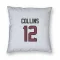 White Houston Texans Nico Collins   Pillow Cover (18 X 18)