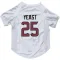 White Houston Texans Russ Yeast   Dog & Cat Pet Jersey