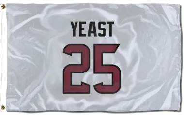 White Houston Texans Russ Yeast   Flag (3 X 5)