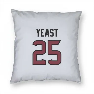 White Houston Texans Russ Yeast   Pillow Cover (18 X 18)