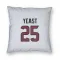 White Houston Texans Russ Yeast   Pillow Cover (18 X 18)