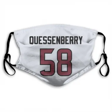 White Houston Texans Scott Quessenberry   Face Mask