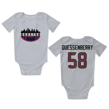 White Houston Texans Scott Quessenberry   Newborn & Infant Bodysuit