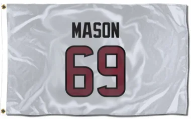 White Houston Texans Shaq Mason   Flag (3 X 5)